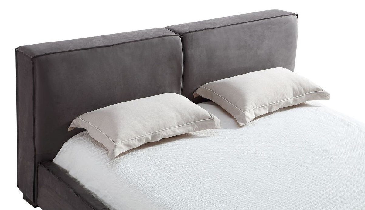 J & M Furniture Serene King Bed - Grey