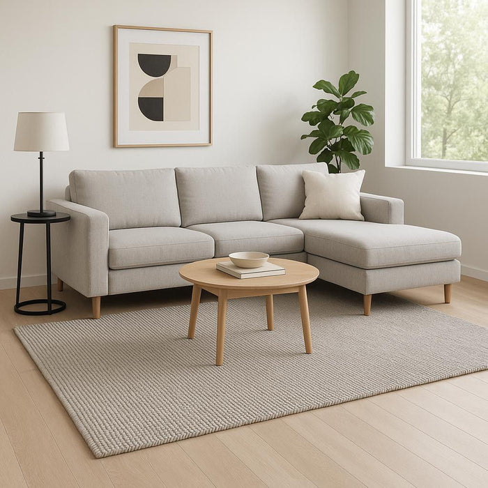 9' X 12' Berber Hand Woven Area Rug - Beige