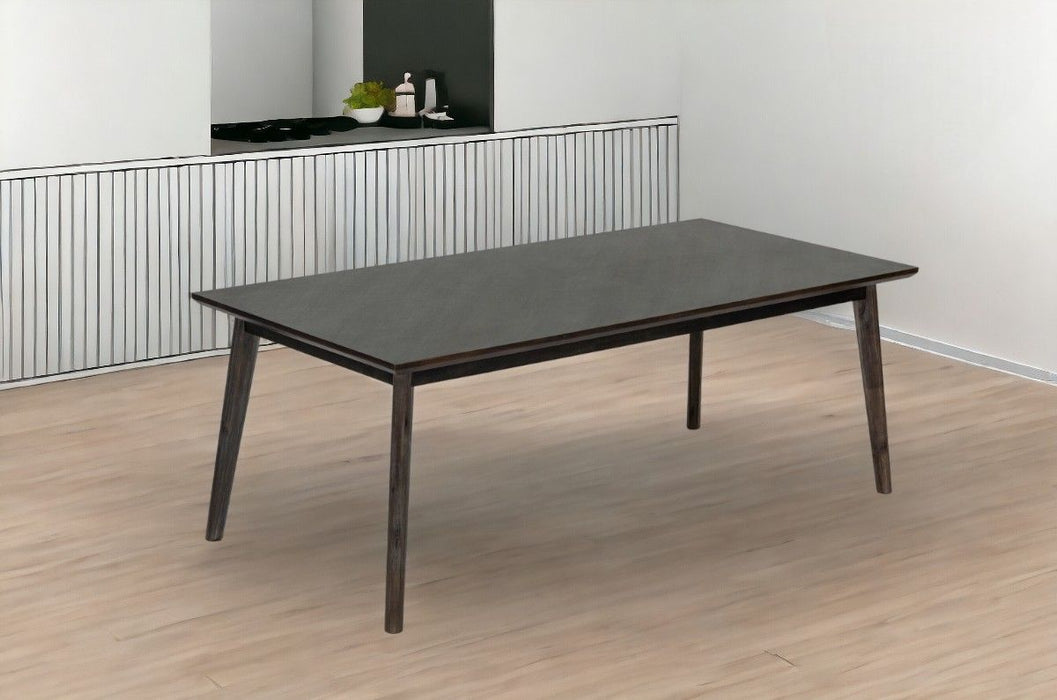 83" Solid Wood Dining Table - Dark Brown