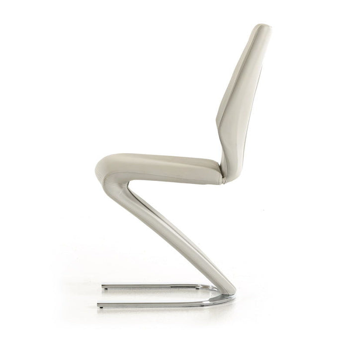 Upholstered In Faux Leather Dining Side Chairs (Set of 2) - White