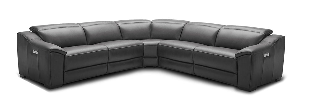 J & M Furniture Nova Motion 5pc Sectional in Dark Grey