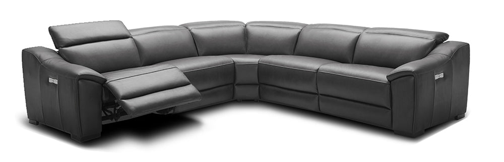 J & M Furniture Nova Motion 5pc Sectional in Dark Grey
