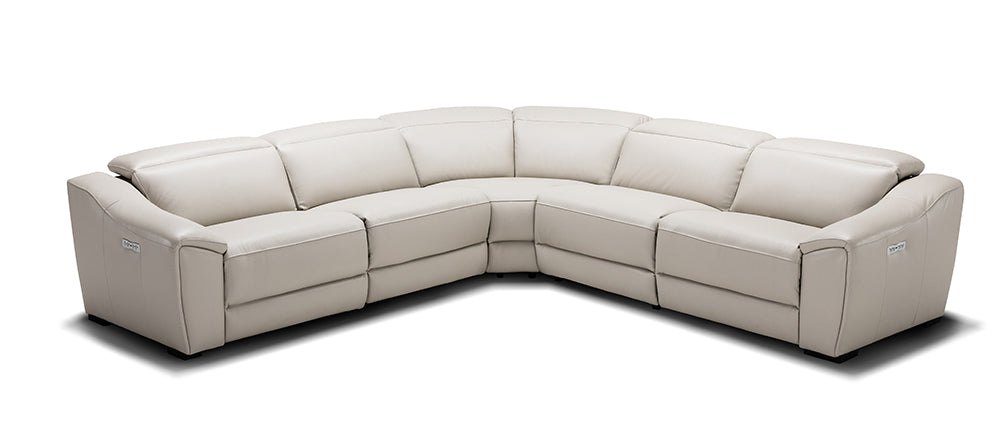 J & M Furniture Nova Motion 5pc Sectional in Silver Grey