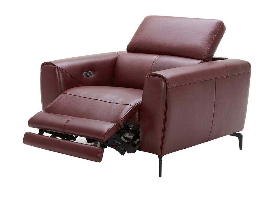 J & M Furniture Lorenzo Chair in Merlot