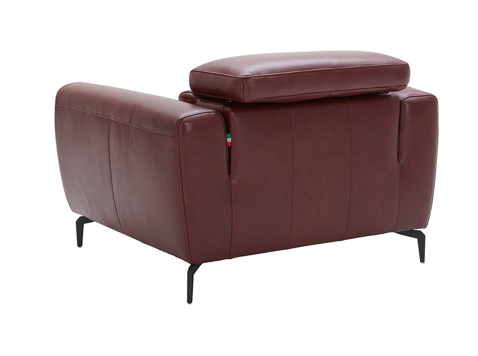 J & M Furniture Lorenzo Chair in Merlot