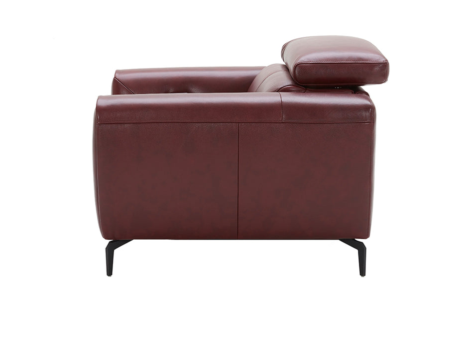 J & M Furniture Lorenzo Chair in Merlot