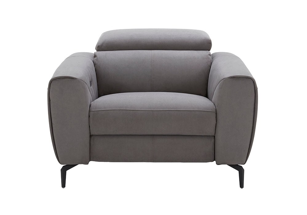 J & M Furniture Lorenzo Chair in Grey