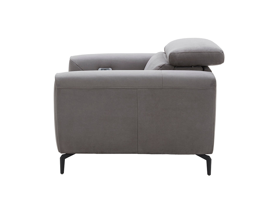 J & M Furniture Lorenzo Chair in Grey