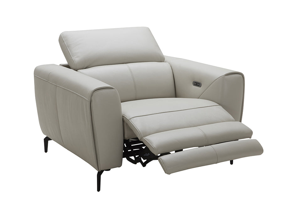J & M Furniture Lorenzo Chair in Light Grey