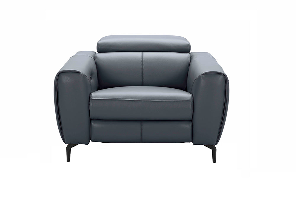 J & M Furniture Lorenzo Chair in Blue-Grey