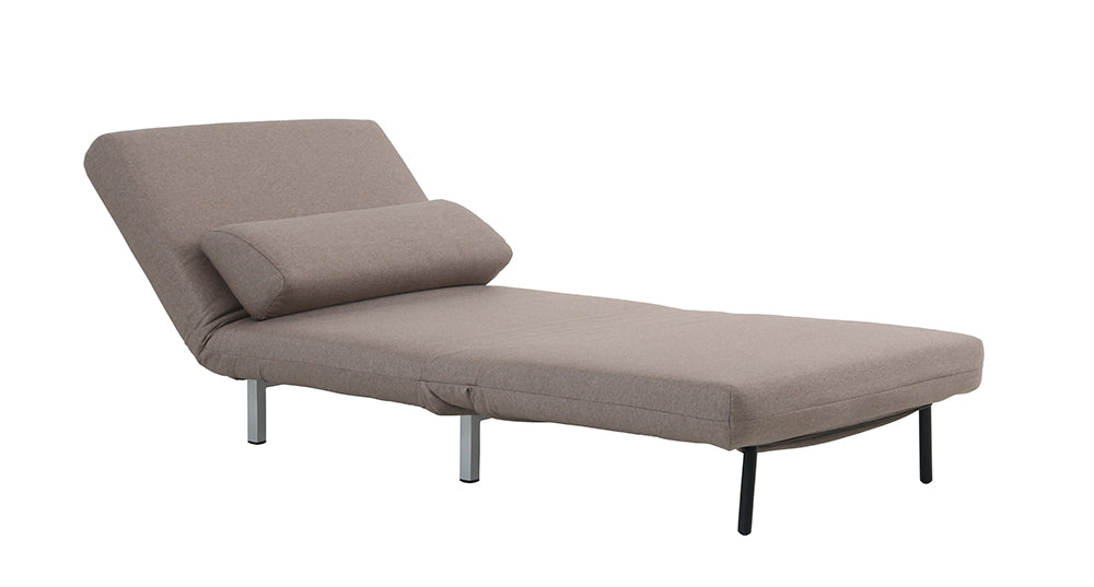 J & M Furniture Premium Chair Bed LK06-1 in Beige Fabric