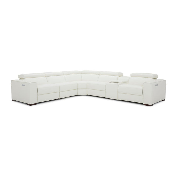 J & M Furniture Picasso Motion Sectional - White