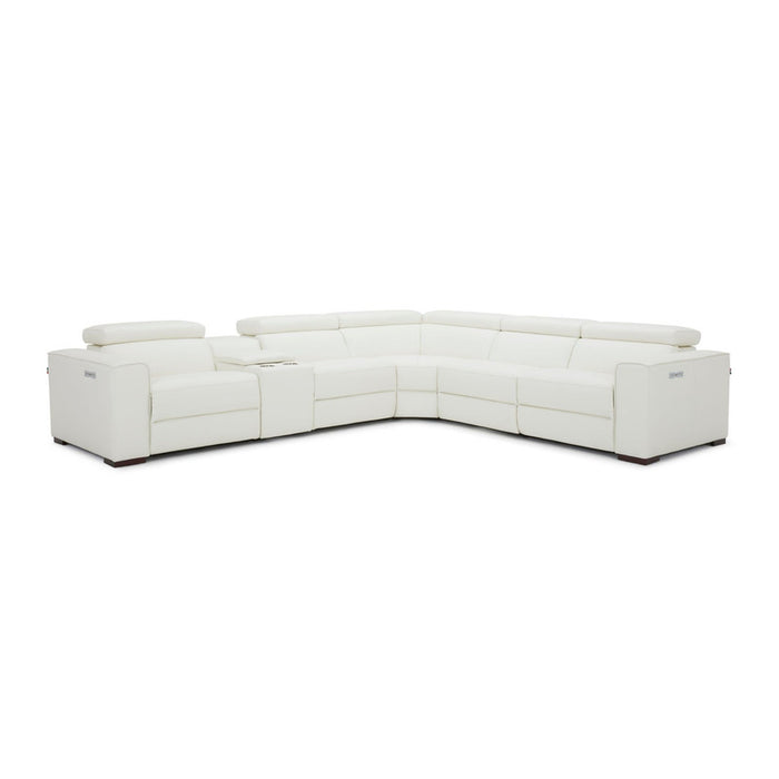 J & M Furniture Picasso Motion Sectional - White