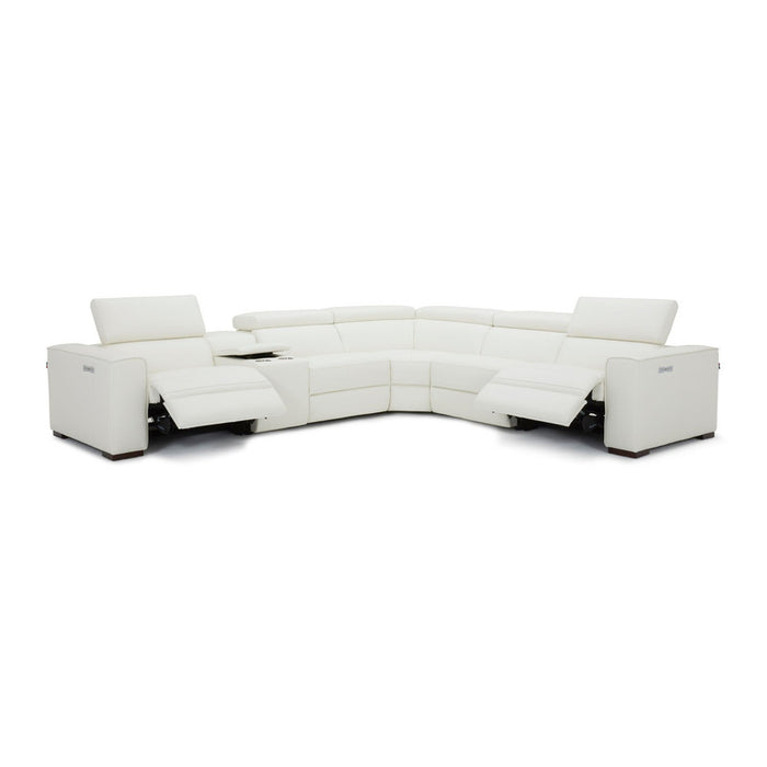 J & M Furniture Picasso Motion Sectional - White