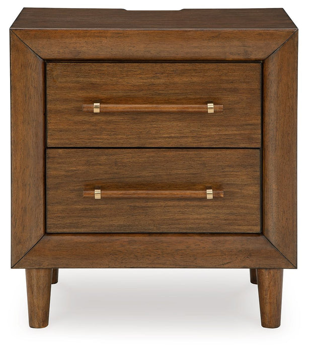 Lyncott - Two Drawer Night Stand - Brown