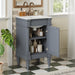 Giga bathroom vanity with sink, storage cabinet with door, drop-in sink, compact freestanding design in a modern style.