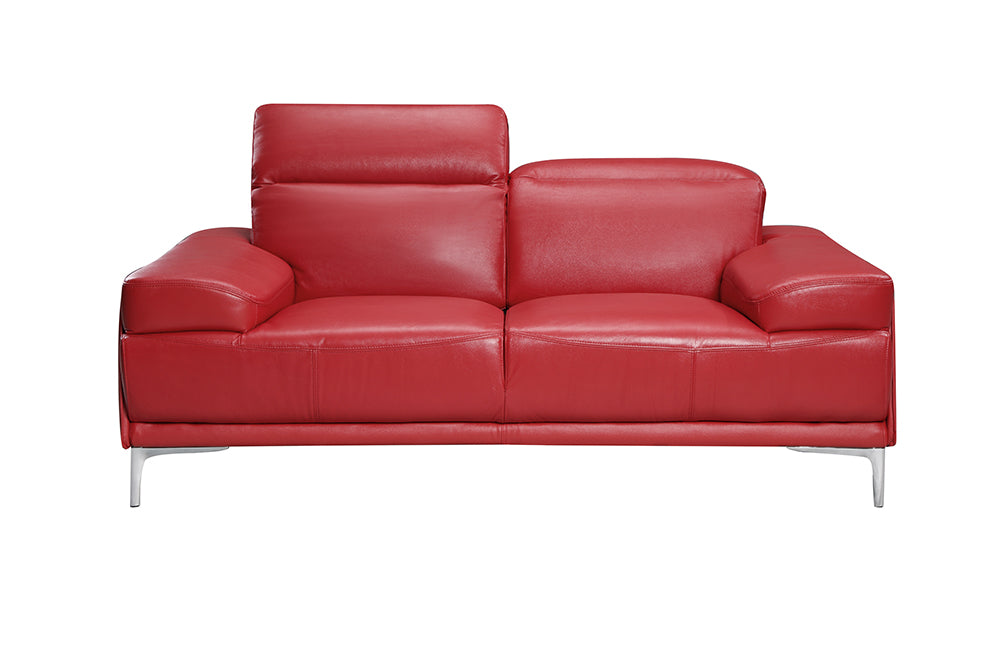 J & M Furniture Nicolo Loveseat in Red