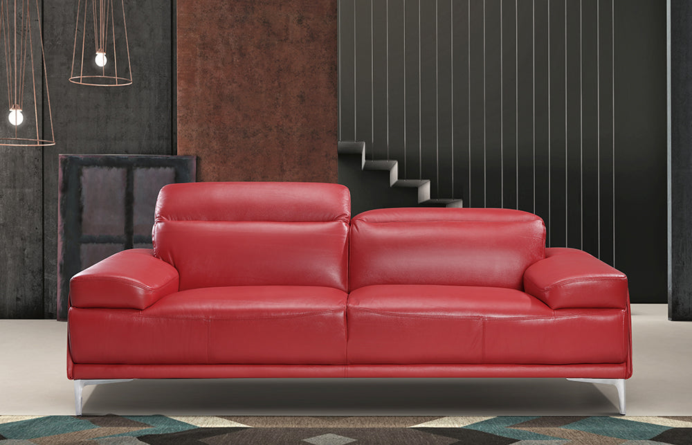 J & M Furniture Nicolo Sofa in Red