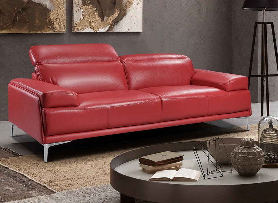 J & M Furniture Nicolo Sofa in Red