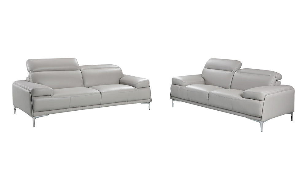 J & M Furniture Nicolo Loveseat in Light Grey