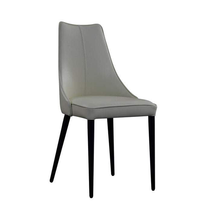 J & M Furniture Milano Leather Dining Chair in White