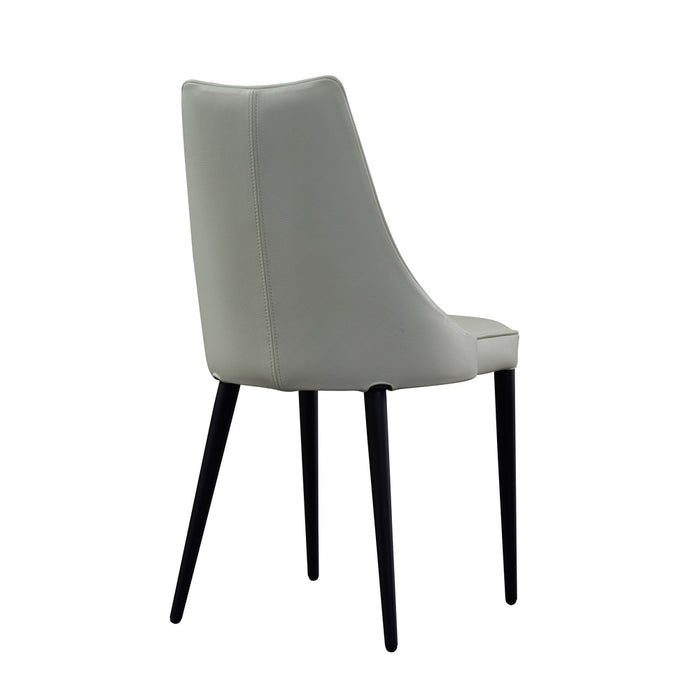 J & M Furniture Milano Leather Dining Chair in White