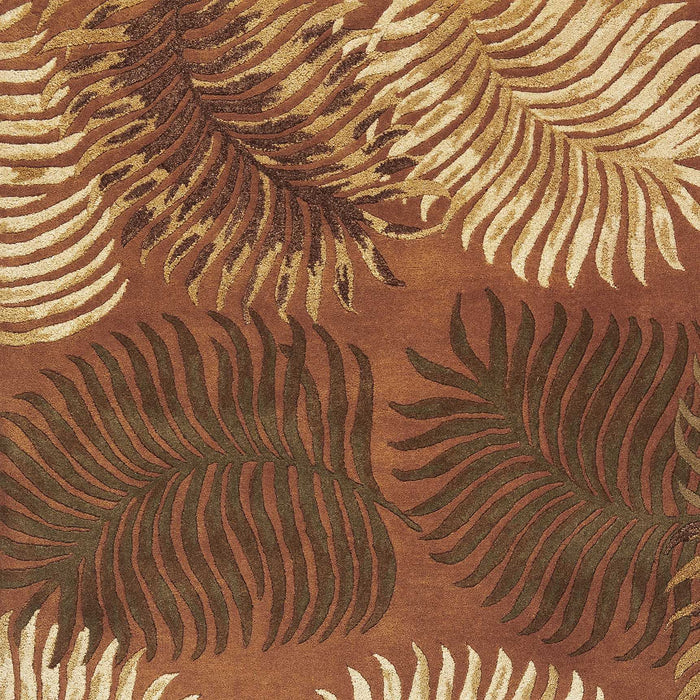 8' x 10' 6 Wool Area Rug - Rust