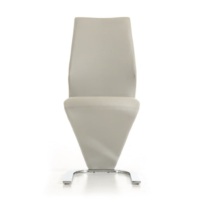 Upholstered In Faux Leather Dining Side Chairs (Set of 2) - White