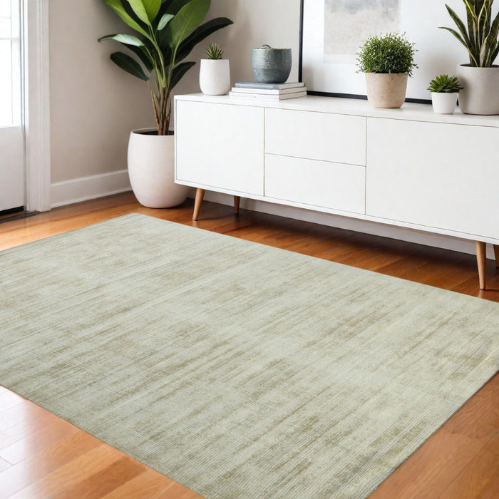 4' X 6' Abstract Hand Woven Area Rug - Sand And Ivory