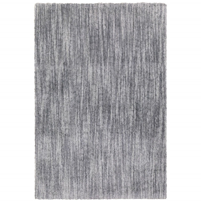 10' x 13' Shag Power Loom Stain Resistant Area Rug - Gray
