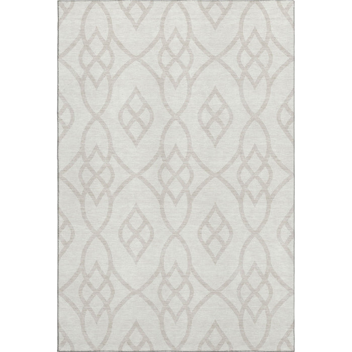 10' X 14' Trellis Washable Area Rug With UV Protection (670273) - Ivory / Beige