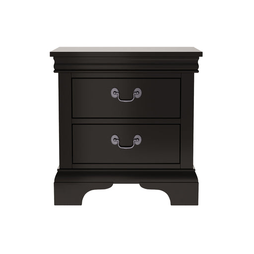 Giga accent nightstand with two drawers, wooden finish, modern design, and sleek handles for bedroom storage and decor.