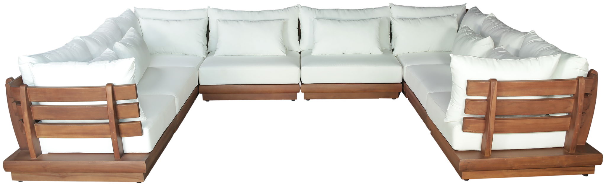 Mirella - 8 Piece Water Resistant Fabric Upholstered Outdoor Patio Modular Sectional