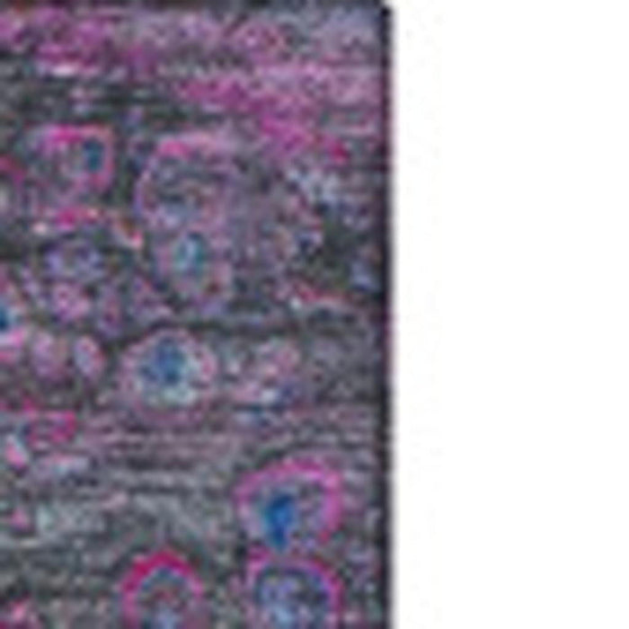 9' X 12' Abstract Washable Area Rug With UV Protection (650421) - Blue / Pink / Purple