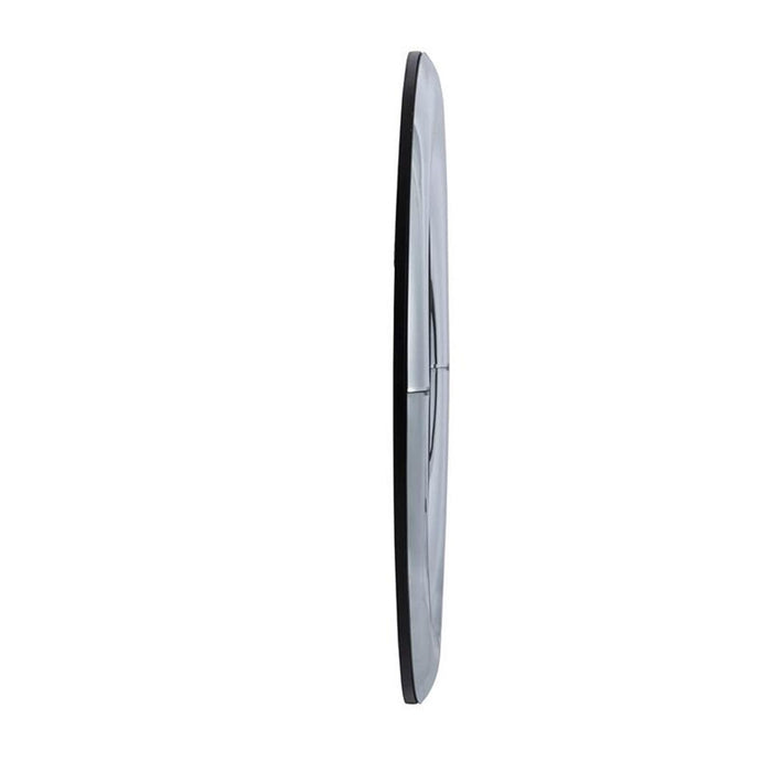 32" Round Curved Frame Accent Mirror - Silver