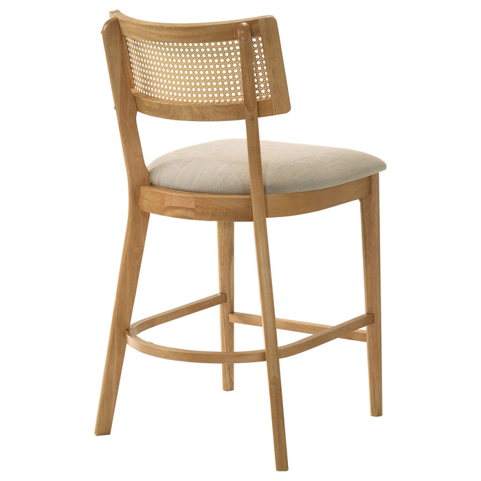 Fabra Cane Back Counter Height Chair Honey Wheat (Set of 2)