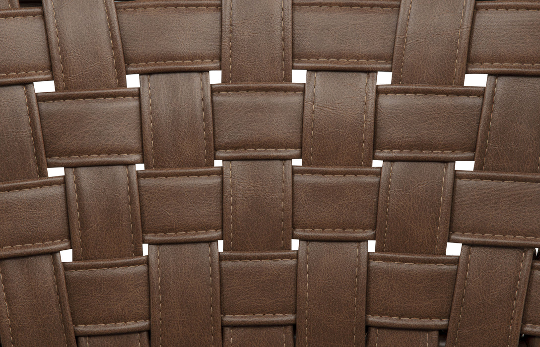 Tallis Woven Leatherette Back Dining Side Chair Brown (Set of 2)