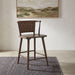 Tallis brown woven faux leather back counter chairs by CoasterEveryday, set of 2