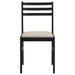 Sykes black and beige fabric upholstered ladder back side chairs by CoasterEveryday, set of 2