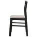 CoasterEveryday Sykes black and beige fabric upholstered ladder back side chairs, set of 2
