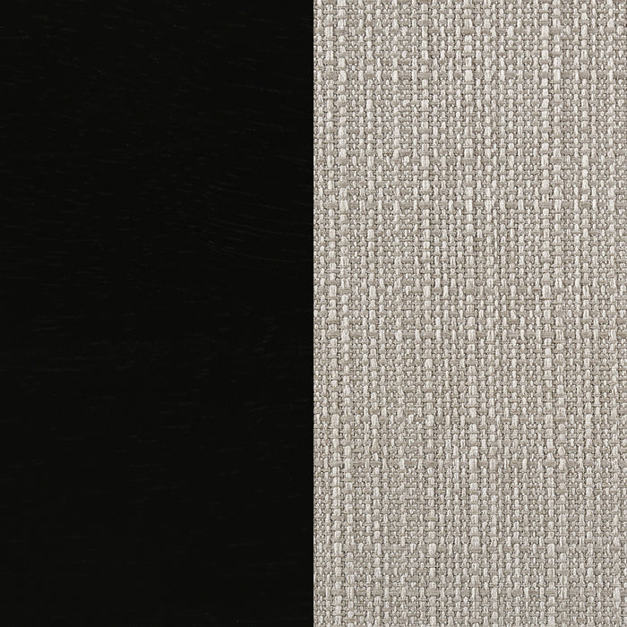 CoasterEveryday Sykes black and beige fabric upholstered ladder back side chairs, set of 2