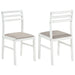 CoasterEveryday Sykes white and beige fabric upholstered ladder back side chairs, set of 2