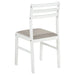 CoasterEveryday Sykes white and beige fabric upholstered ladder back side chairs, set of 2