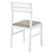 Sykes white and beige fabric upholstered ladder back side chairs by CoasterEveryday, set of 2