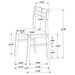 CoasterEveryday Sykes white and beige fabric upholstered ladder back side chairs, set of 2