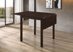 Kelso rectangular 52-inch extension dining table in cappuccino finish, showcasing smooth wooden surface and sturdy legs.