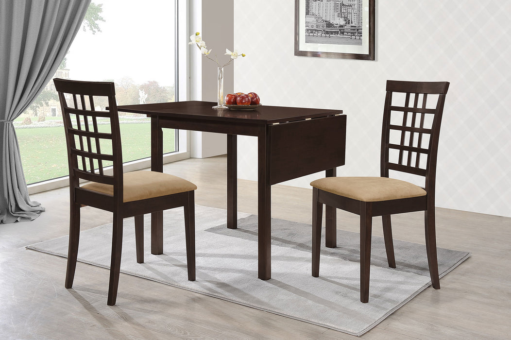 Kelso 52-inch rectangular extension dining table in cappuccino finish by CoasterEveryday, showing the smooth wood surface and sturdy legs.