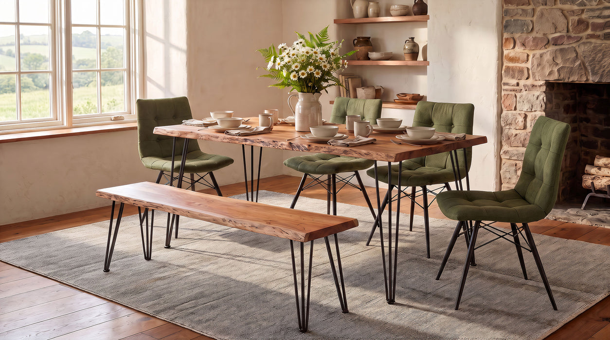 Sherman 71-inch Live Edge Dining Table Natural Acacia