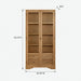 Bernards Furniture tall display cabinet with glass doors for showcasing collectibles