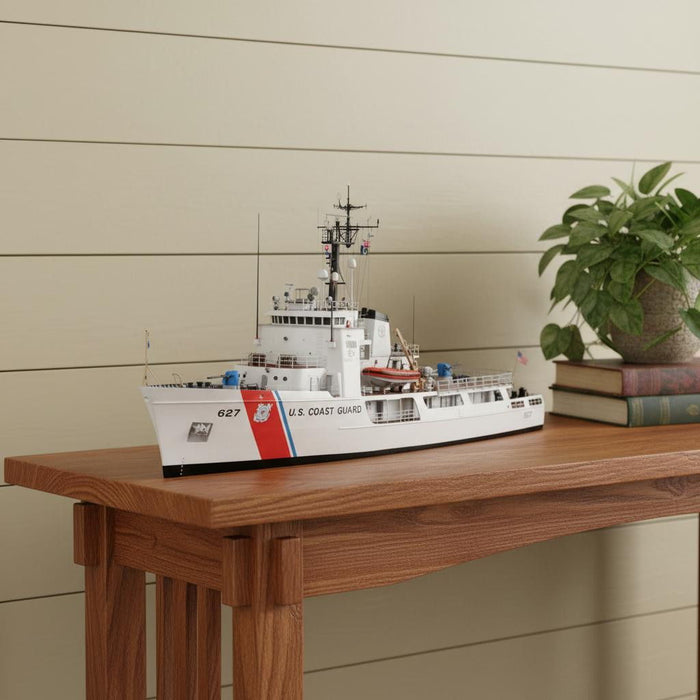 Hand Painted Model Boat (624528) - White